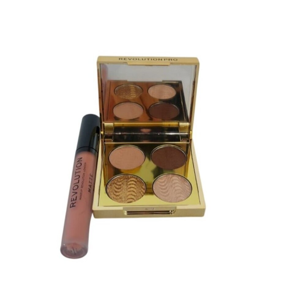 Revolution Pro Gold Eyeshadow Palette & Matte Liquid Lipstick Set. - Picture 5 of 5